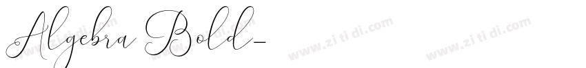 Algebra Bold字体转换